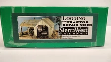 Sierra West Scale Models HO/HOn3 Kit 203 Logging Tractor Repair Shed Craftsman
