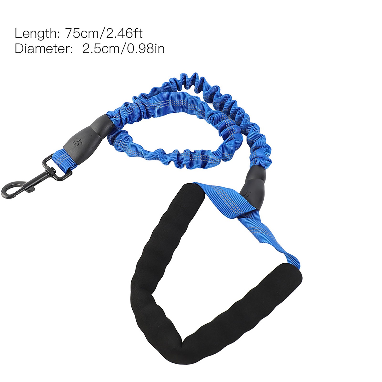 (Blue)3.28ft Strong Rope Dog Elastic Leash Dog Walking Training Leash Part