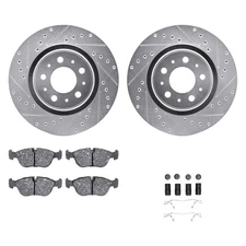 For Volvo V70 99-00 DFC PRO-KIT 5000+ Drilled & Slotted Front Brake Kit