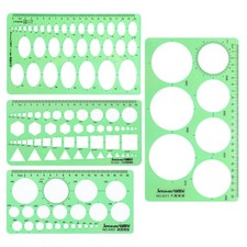 4 Pcs Circle Template, 4 Sizes Plastic Measuring Circles Stencil, Circle Temp...