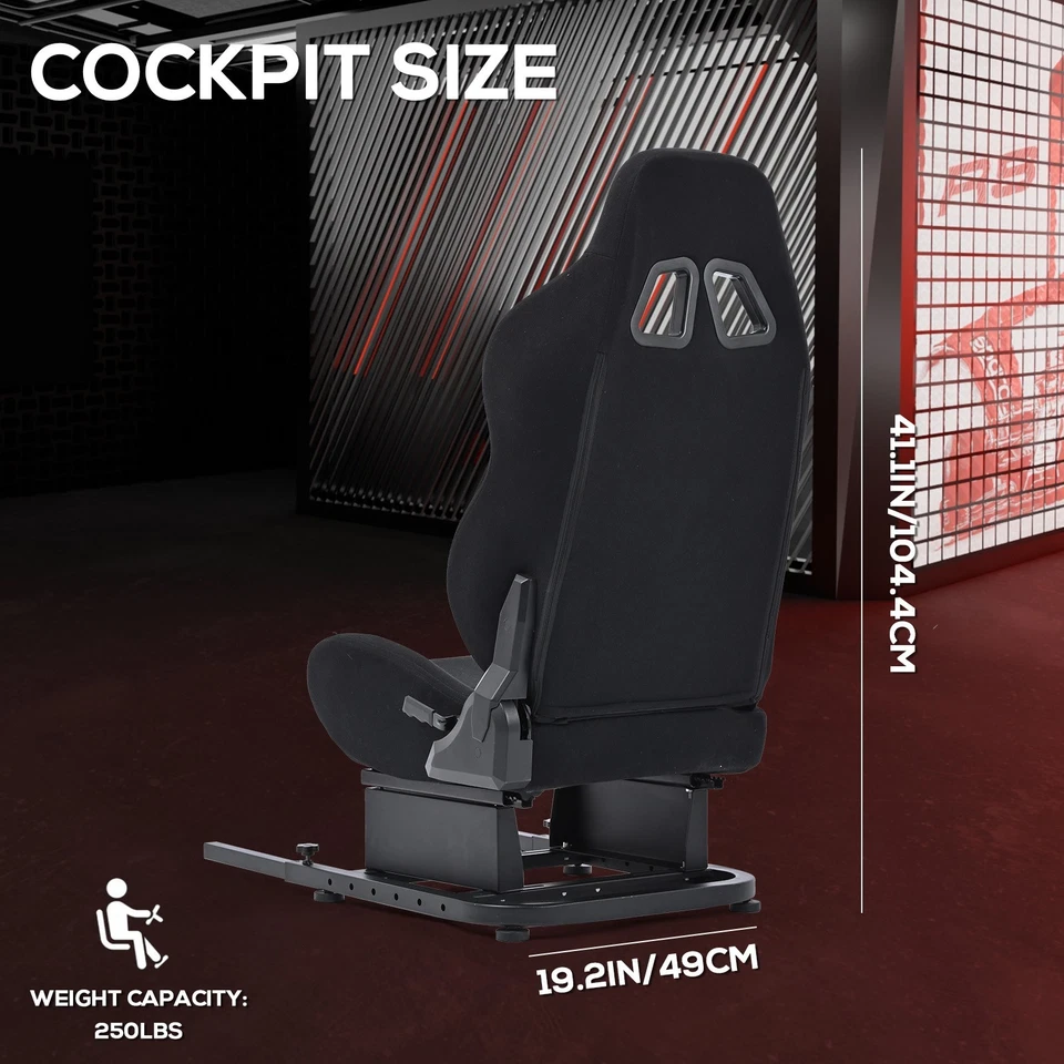Supllueer Rear Seat Stand with Red Seat Add-On Stand Fit Steering Wheel Stands - Image 2 of 4