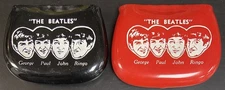 BEATLES 1964 Original Set Of 2 Rubber Coin Purses (Black & Red)