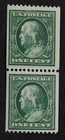 CKStamps: US Stamps Collection Scott#348 1c Franklin Mint H OG Paste-Up 21mm