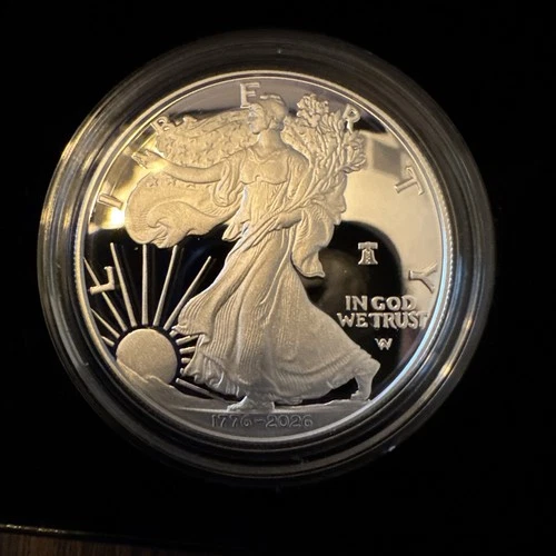2026 W PROOF AMERICAN SILVER EAGLE (1776-2026) 250th PRIVY US MINT (IN HAND)