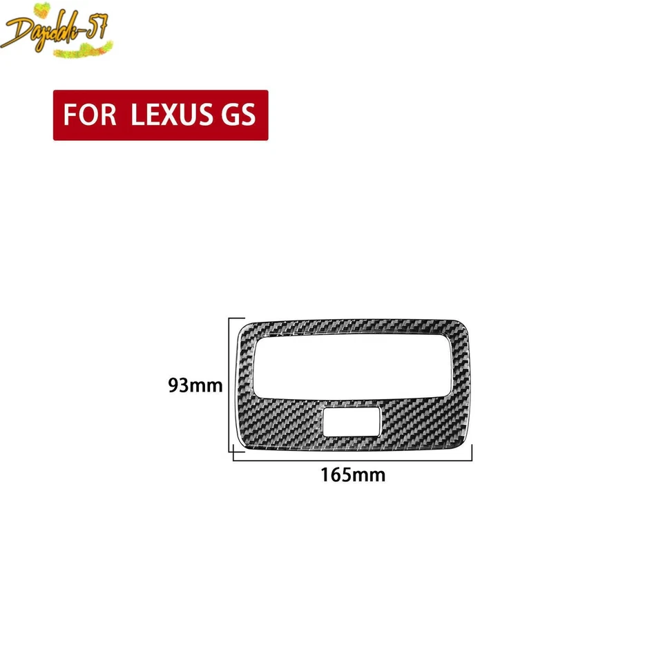 Cubierta de panel de luz de lectura trasera interior de fibra de carbono para Lexus GS 2006-2011 Foto 2 de 4