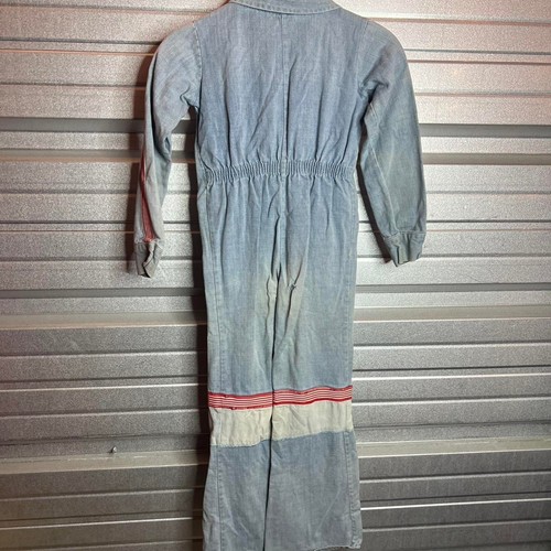 true Vintage kids 60s 70s denim coveralls cute patches - Picture 6 of 6