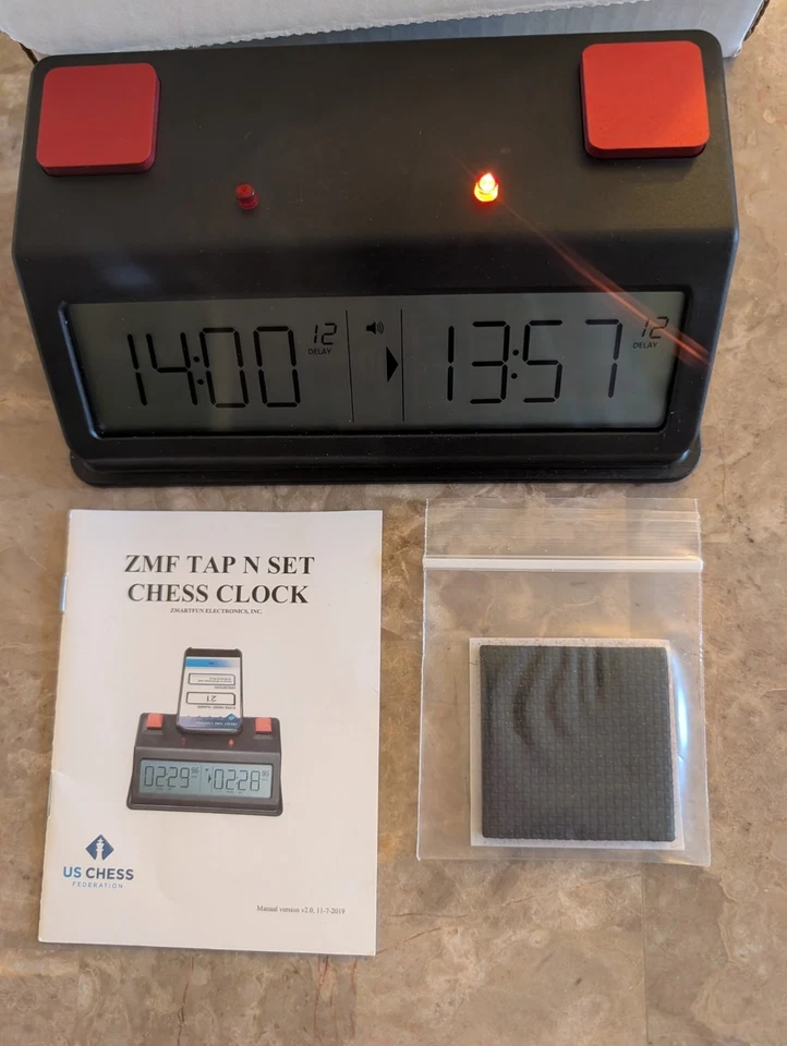 ZMF Tap N Set Digital Chess Clock Red Buttons - Unused - New - Image 2 of 4