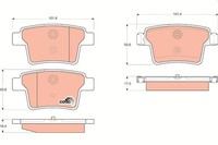 TRW Bremsbelagsatz Scheibenbremse Cotec GDB1665 FüR Mondeo Ford Jaguar Type B5Y