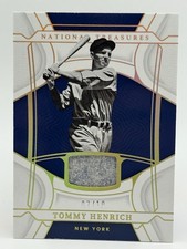 2022 National Treasures Tommy Henrich 7/10 Game Used Jersey Patch Relic #27