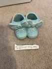 1950's McCoy Pottery "Nursery Line" Ceramic Planter, Blue Baby Shoes - PRE-OWNED