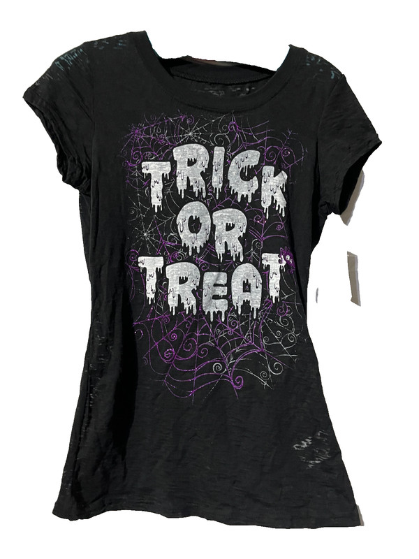 ROCKER GIRL ALL ACCESS ENTERTAINMENT TRICK OR TREAT TEE SHIRT-SIZE M (7-9) NWT