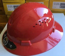 HDPE Full Brim Hard Hat with Fas-trac Suspension (8 colors to choose from)