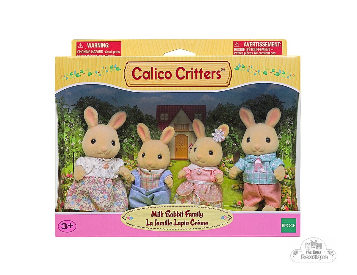 Sylvanian Families Calico Critters Milk Rabbit Family | eBay