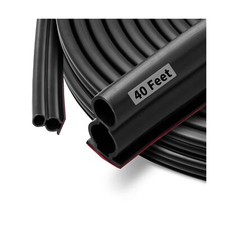 40 Feet Rubber Door Weather Stripping Door Seal Large Gap, Self-Adhesive Extr...