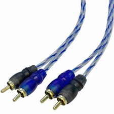 2 Channel 17 Foot RCA Male Interconnect Audio Cable - OFC Dual RCA Stereo Cord