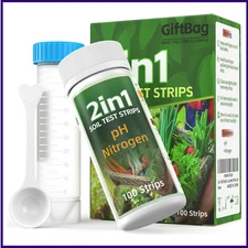 2-In-1 Soil Test Kit for pH & Nitrogen + Sampling Spoon & Centrifuge Tube