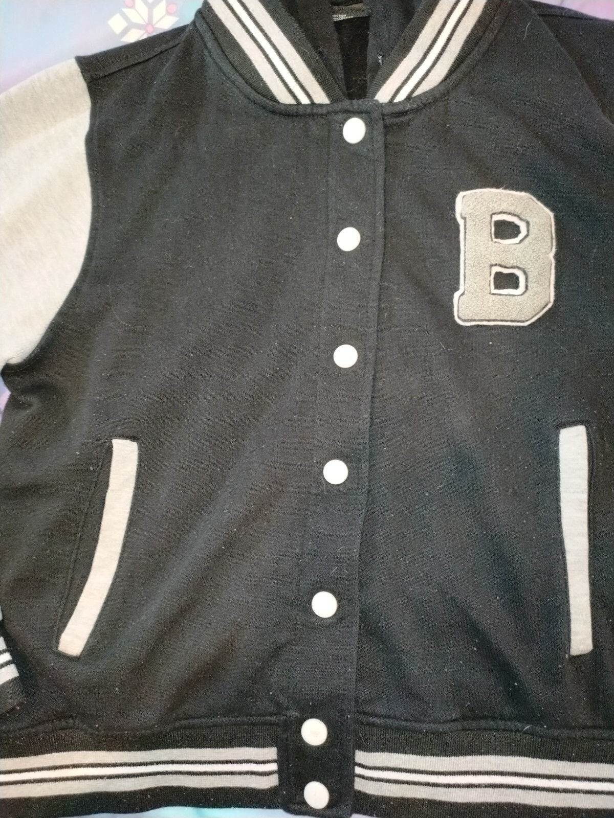 Riflessi Varsity Jacket Button Up Sweatshirt XL - image 5