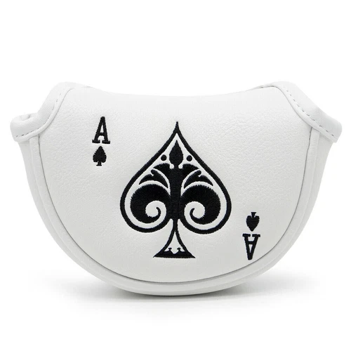Golf Small Heel Shaft Half Mallet Putter Cover Ace Poker Headcover for Odyssey - Picture 2 of 7