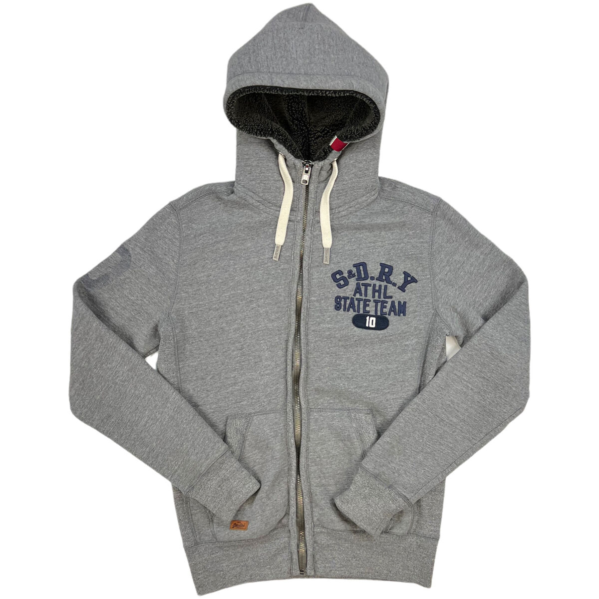 Kwijtschelding gezond verstand Zuidelijk SuperDry Men&#039;s Core Applique Full Zip Hoodie Sweatshirt Gray Small |  eBay