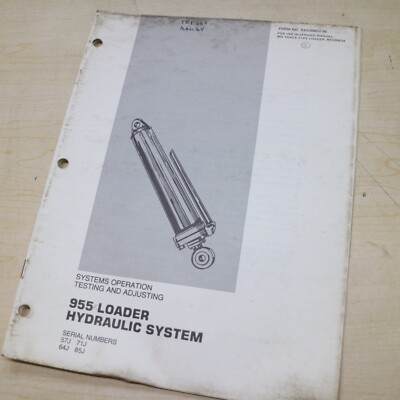 CAT 955K Track Loader Crawler HYDRAUILC SYSTEM Test Adjust Shop Service Manual