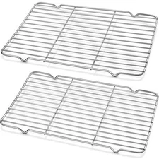 Cooling Rack and Baking Rack with Stainless Steel 2 - Pack 10 x 15 Inches Hea...