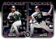 2024 Topps Update #US270 Anthony Molina Evan Justice RC Rookie Colorado Rockies