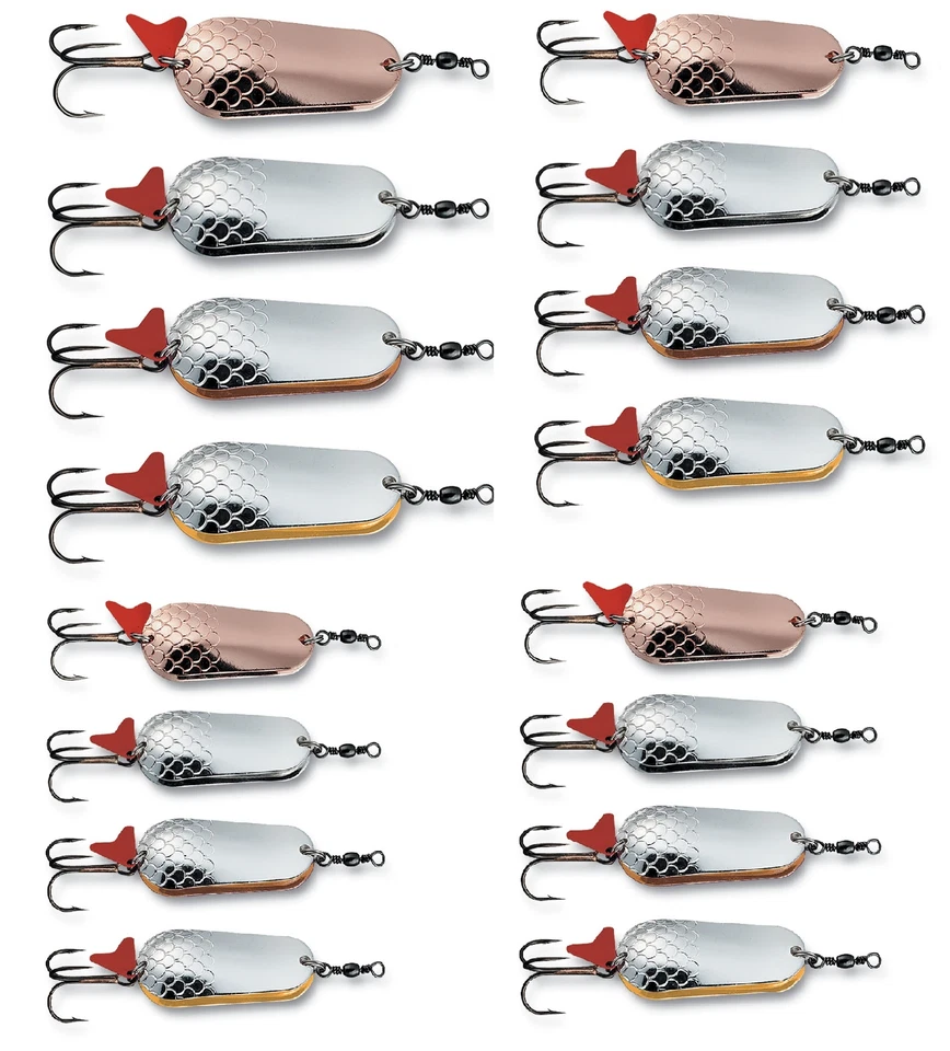 DAM Effzett Twin Doppel Blinker FZ 6g 16g 22g 30g 45g 60g Silber Gold Kupfer NEU