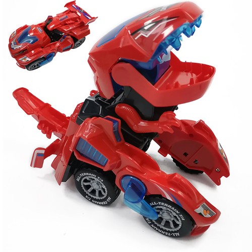 Transforming Dinosaur LED Car Transformer Toy Car Gift for Kids 3+ Years Old - Picture 18 of 26