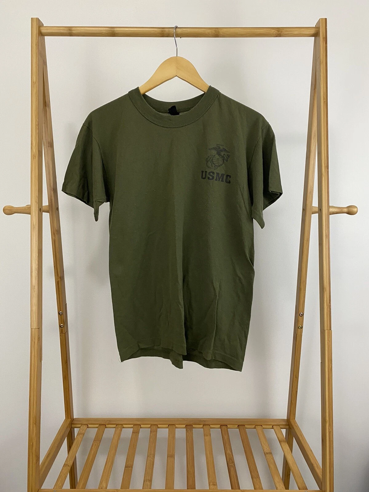 VTG 80s USMC Marine Physical Fitness Training Camp Military T-Shirt Size M