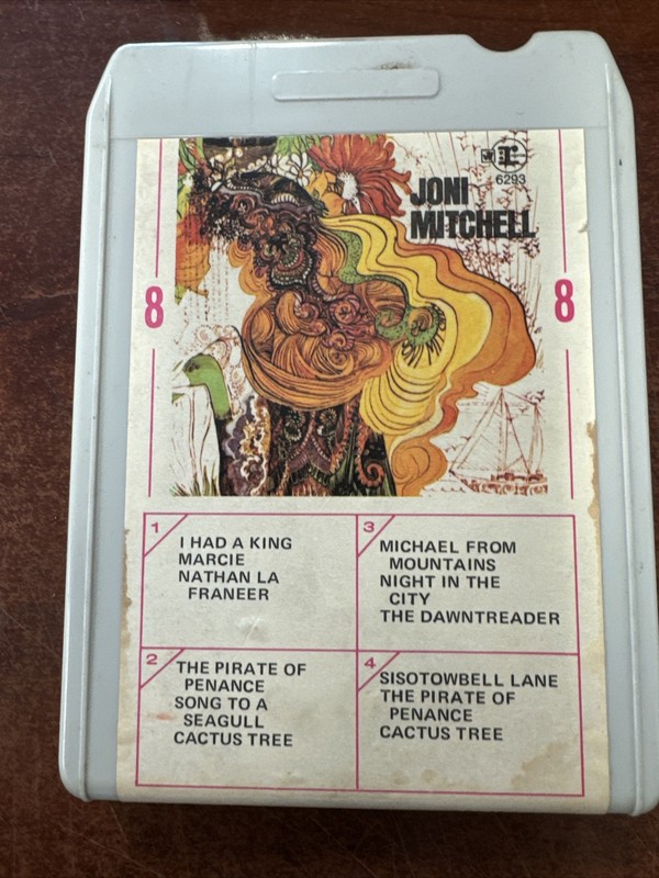 JONI MITCHELL SONG TO A SEAGULL 8 Track Tape VG PLAYED THROUGH