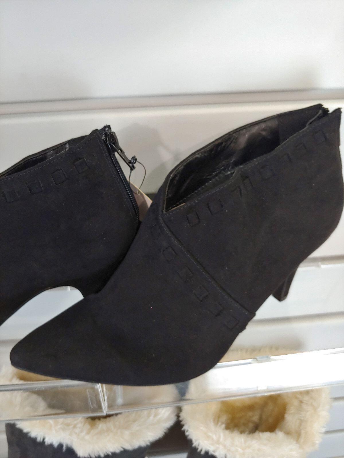 Lotto di 6 paia scarpe da donna taglia 8 tacchi stivali piatti mocassini pantofole sandali 896