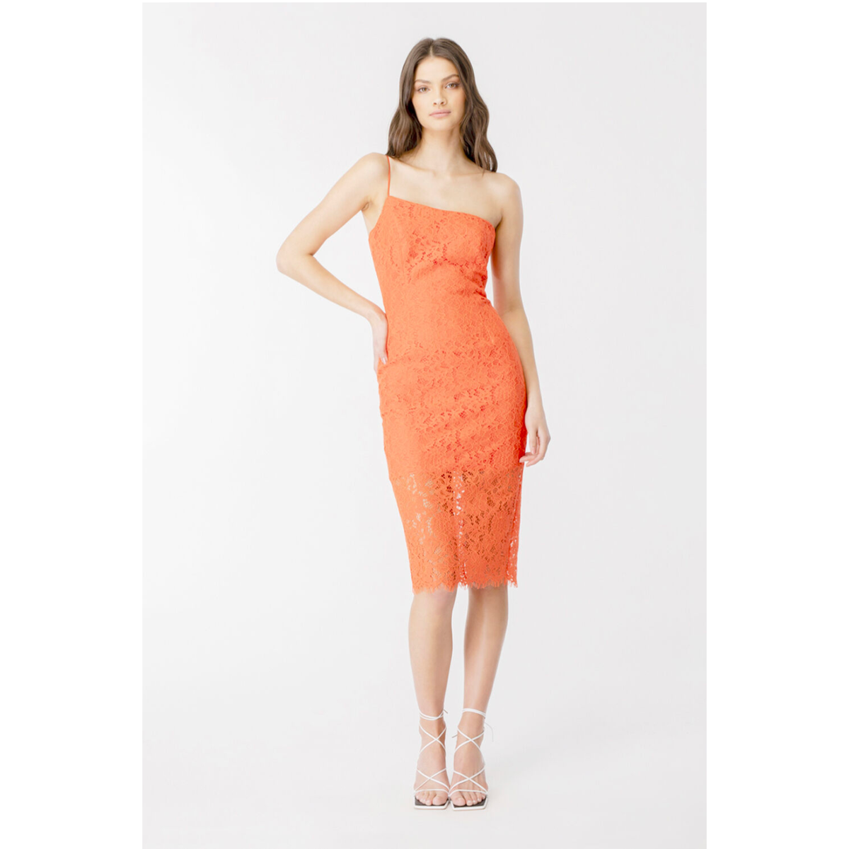 Bardot Orange Maya Lace Midi Dress NWT Bardot Orange Maya Lace Midi Dress NWT