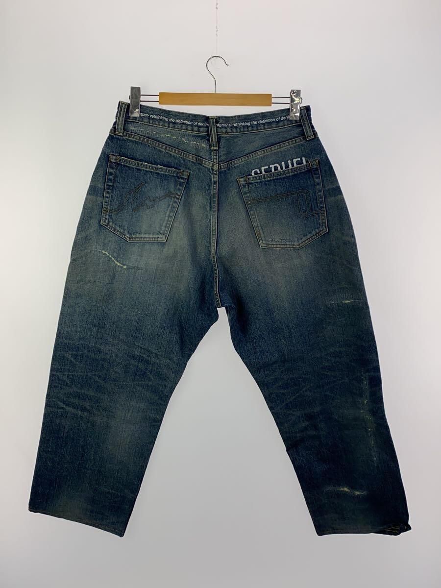 SEQUEL straight pants x FRAGMENT DAMEGE DENIM L COTTON SEQUEL straight pants x FRAGMENT DAMEGE DENIM L COTTON