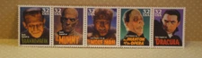 5 Unused Vintage US Postage Stamps  - Classic Movie Monsters - No. 3172a