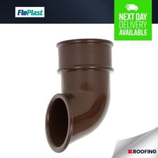 FloPlast Half Round Downpipe Shoe, Brown – 68mm