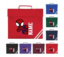 Personalised Name Spiderman Classic Book Back To School Paddle Handle PE Kit Bag