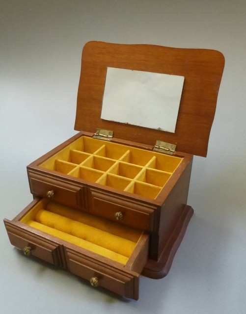 Schmuckkasten Elegant Schmuckkastchen Holz Schmuckschatulle Spiegel Gunstig Kaufen Ebay