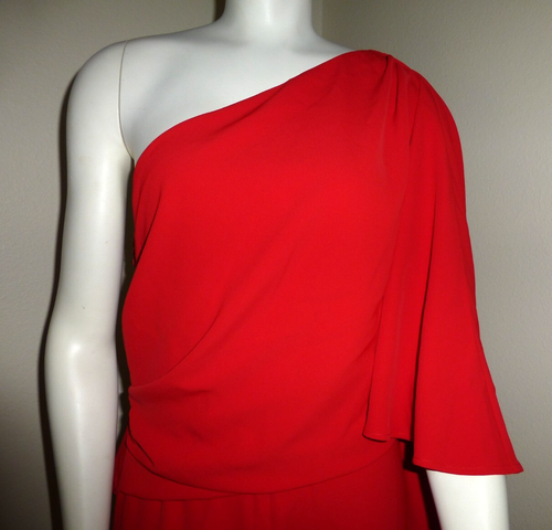 NWT MNG Red Elegant jumpsuit Exclusive Collection one shoulder Sz M - Picture 11 of 11
