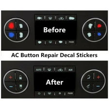 For 2007-2013 GM AC CLIMATE CONTROL BUTTON DECALS For GMC AND CHEVROLET TRUCKS