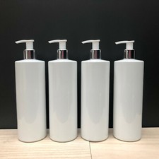 BULK White PET Plastic Bottle Chrome Silver Pump Mrs Hinch 500ml Dispenser