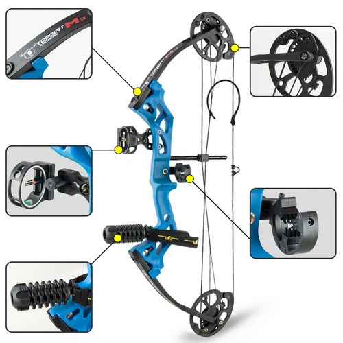 Junior 10-30LBS Compound Bow and Arrows Set Archery Target Right Hand Youth Kids - Picture 7 of 26