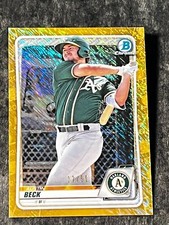 2020 Bowman Chrome GOLD SHIMMER REFRACTOR Austin Beck 12/50