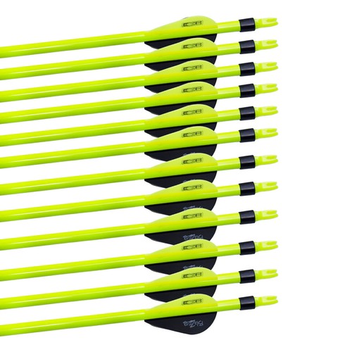 31" Pure/Mixed Carbon Arrows 2" Vane Spine 350-500 Compound Recurve Bow Hunting - Picture 10 of 15