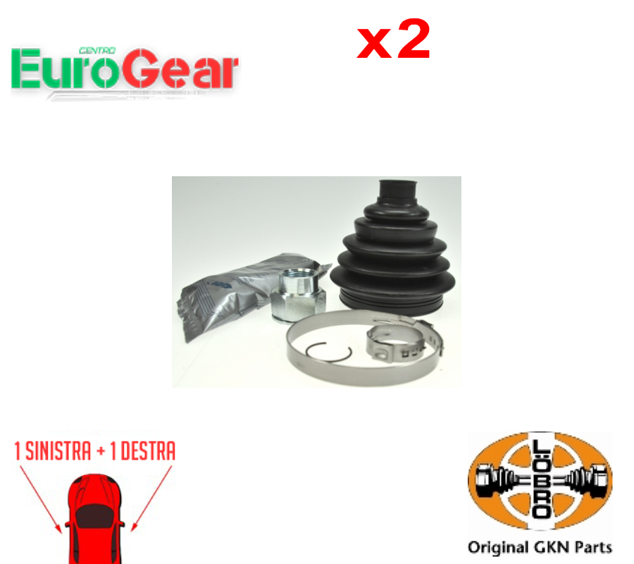 Set di 2 Semiasse Kit Cuffia Löbro 303261 for Fiat / Lancia / 2 PCS