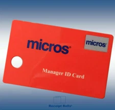 50 Genuine OEM Red Micros Oracle Magnetic Stripe Manager Swipe ID Cards 