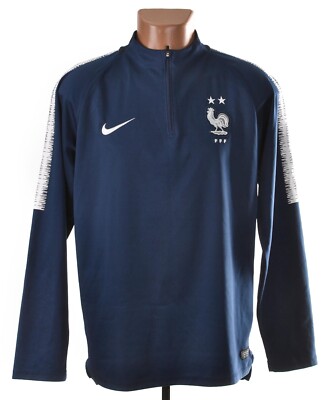 FRANCE 2018/2019 FOOTBALL DRILL TOP JERSEY NIKE SIZE L ADULT