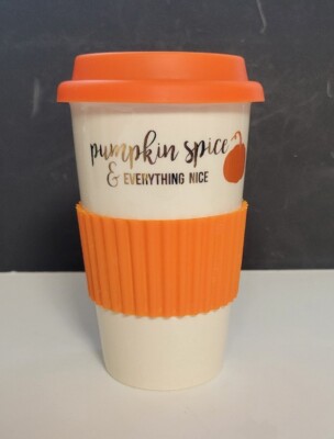 Kennex Orange ''Pumpkin Spice Everything Nice'' Tumbler COFFEE Travel Mug 16oz Cup