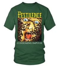 NEW Pestilence - Consuming Impulse Short Sleeve Green All Size T-Shirt