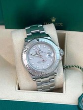 Rolex Yacht-Master 40mm Silver Dial Platinum Bezel Oyster Steel Mens Watch 16622 10