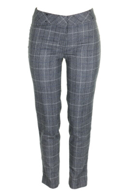 Nine West Black Grey Plaid Dress Pants